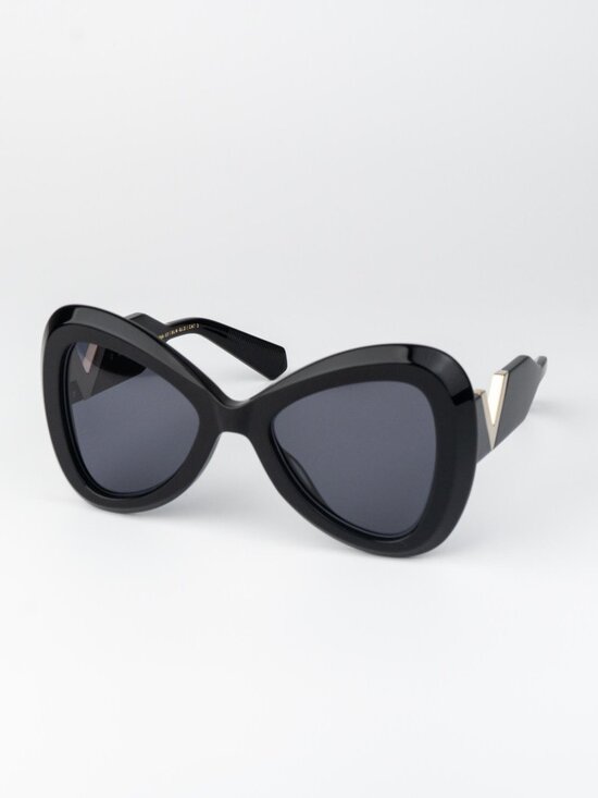 Valentino Women Sunglasses Black Grey Butterfly V-GOLD III VLS-138 A main image 6